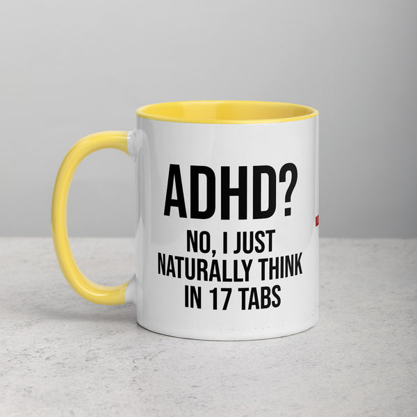 ILLTOCHILL Adhd Attention deficit awareness gift Mug with Color Inside – Lifestyle 2 Left