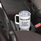 ILLTOCHILL Hard of hearing support gift for hearing impaired Travel mug with a handle – Lifestyle Right