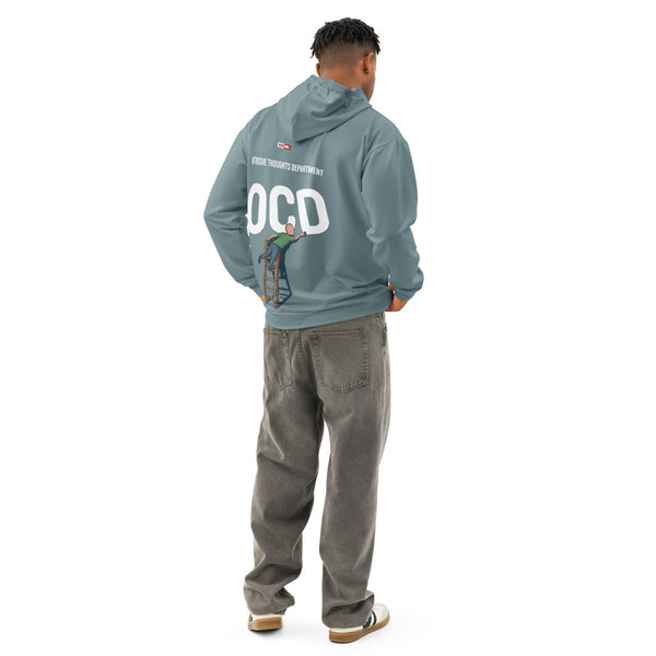 ILLTOCHILL OCD awareness Obsessive-Compulsive Disorder gift Unisex cotton hoodie – Men's Back (White)