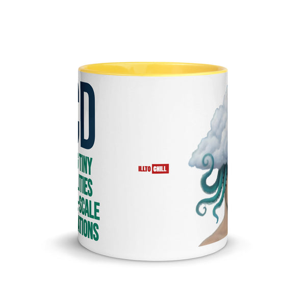 ILLTOCHILL OCD awareness Obsessive-Compulsive Disorder gift Mug with Color Inside – Flat Front