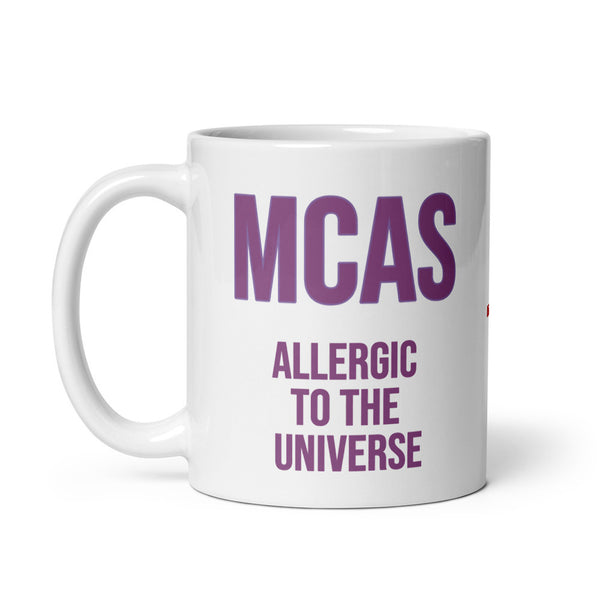 ILLTOCHILL MCAS awareness Mast cell activation syndrome gift White glossy mug – Default Handle on Left