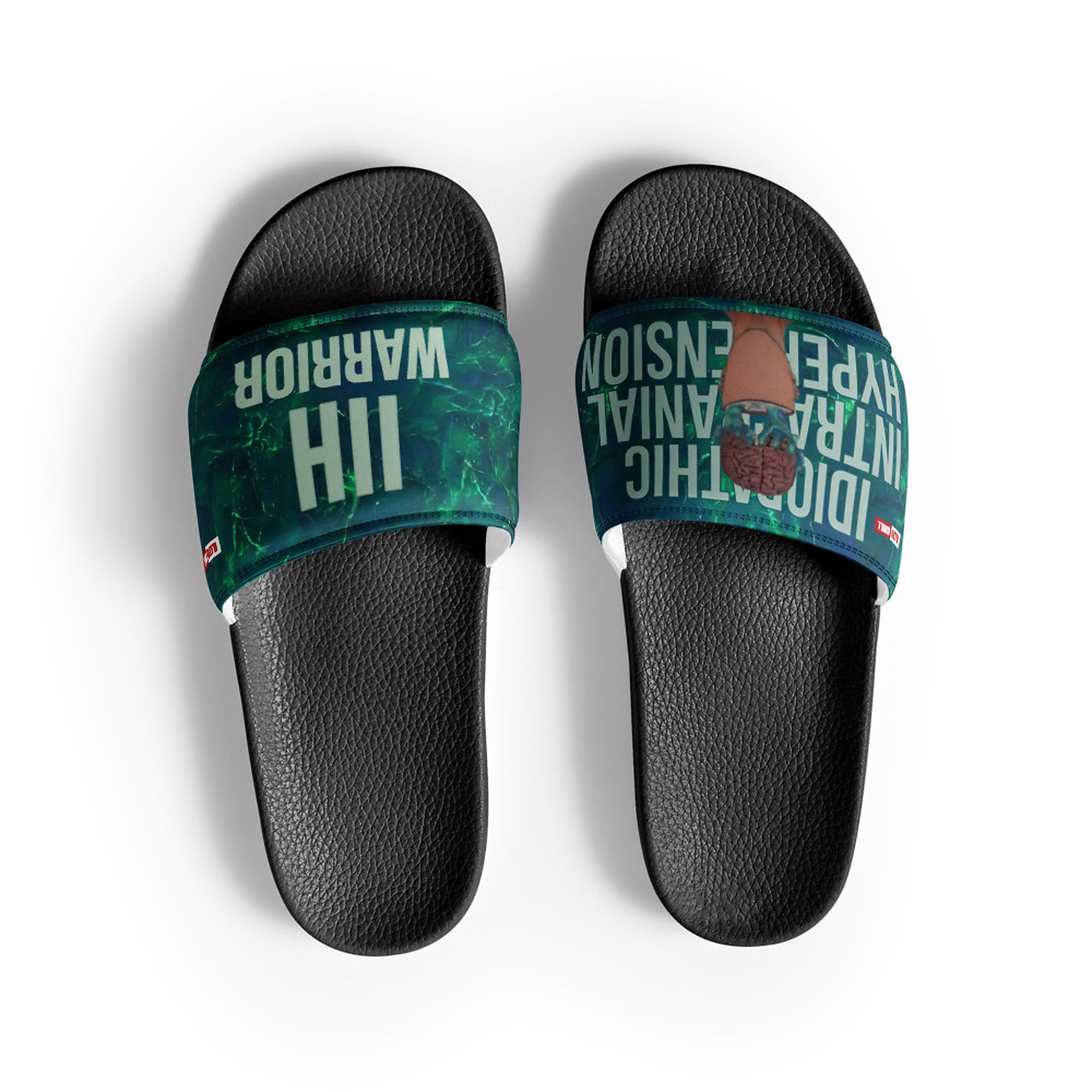 ILLTOCHILL IIH Awareness Women's Slides – Flat Front (Iih Awareness Women's Slides)