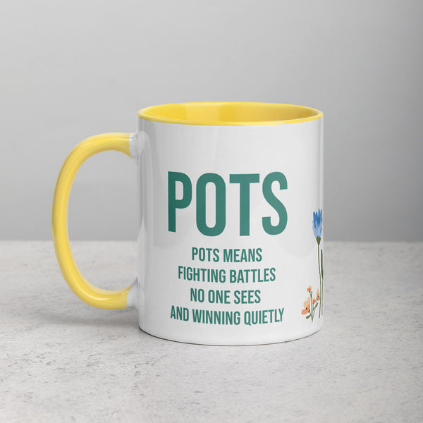 ILLTOCHILL POTS awareness gift Mug with Color Inside – Lifestyle 2 Left