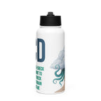 ILLTOCHILL OCD awareness Obsessive-Compulsive Disorder gift Stainless steel water bottle with a straw lid – Flat Front