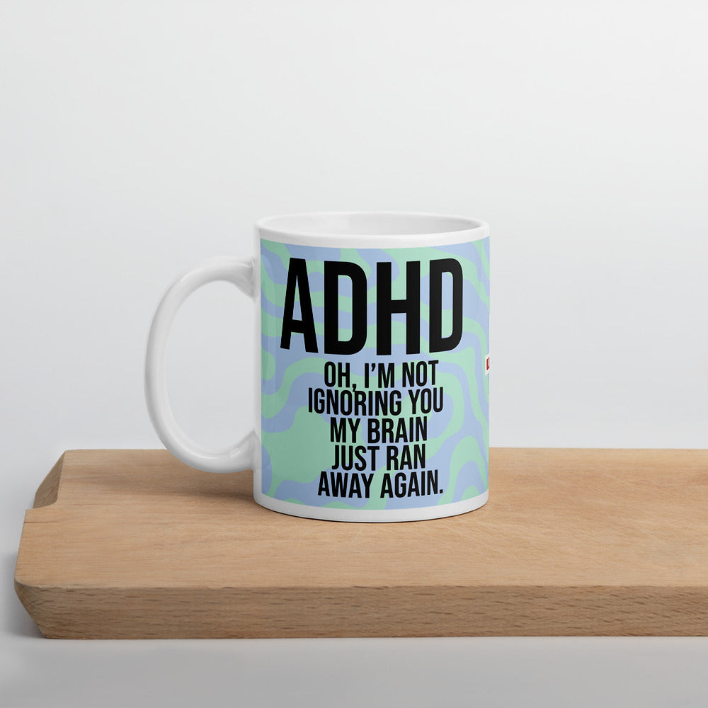 ADHD Identity Black Glossy Mug — Daily Reset Gift | ILLTOCHILL