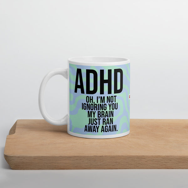 ILLTOCHILL Adhd Attention deficit awareness gift White glossy mug – Environment Cutting board