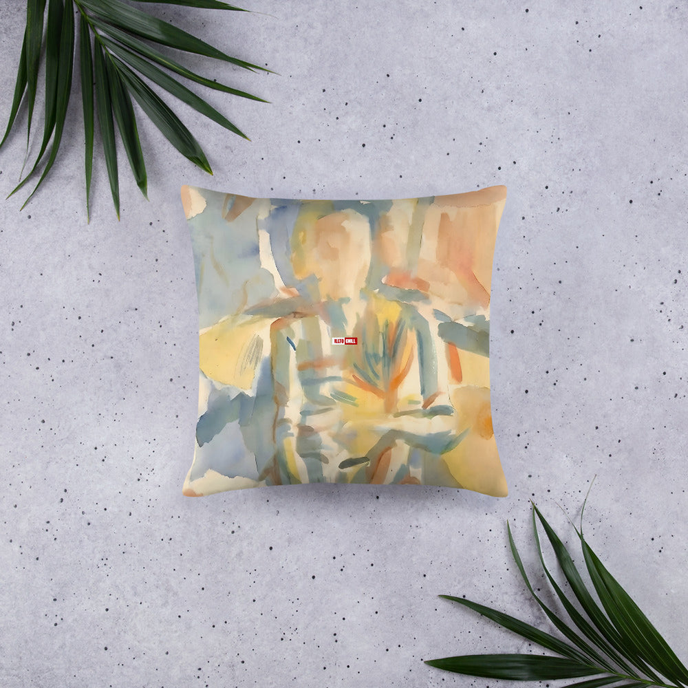 ILLTOCHILL Tourette syndrome awareness and support gift Pillow – Flat Lifestyle Back (White)