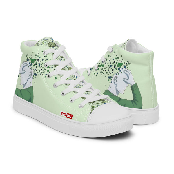 ILLTOCHILL TBI Traumatic brain injury support gift men’s high top canvas shoes – Flat 3 Right