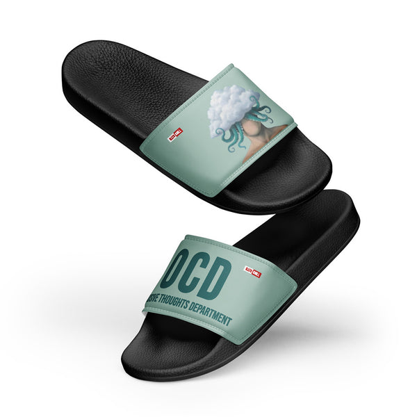 ILLTOCHILL OCD Awareness Men's Slides – Flat 5 Front (Ocd Awareness Men's Slides)