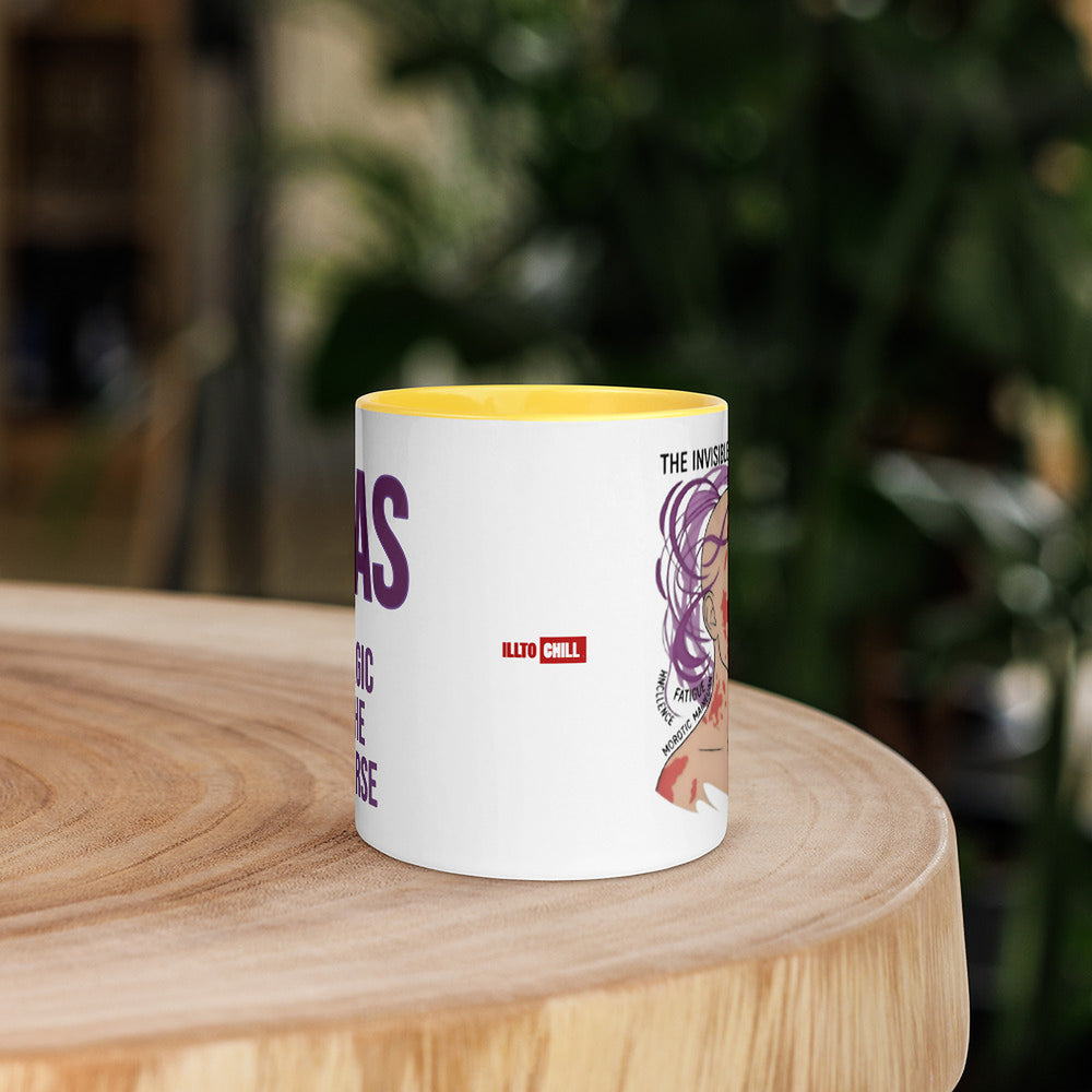 ILLTOCHILL MCAS awareness Mast cell activation syndrome gift Mug with Color Inside – Lifestyle 5 Front