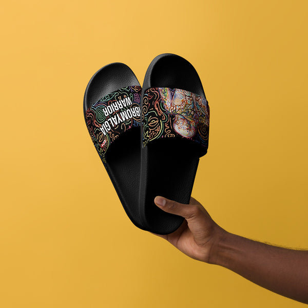 ILLTOCHILL Fibromyalgia Support Men's Slides – Men's Lifestyle 3 Front (Fibromyalgia Support Men's Slides)