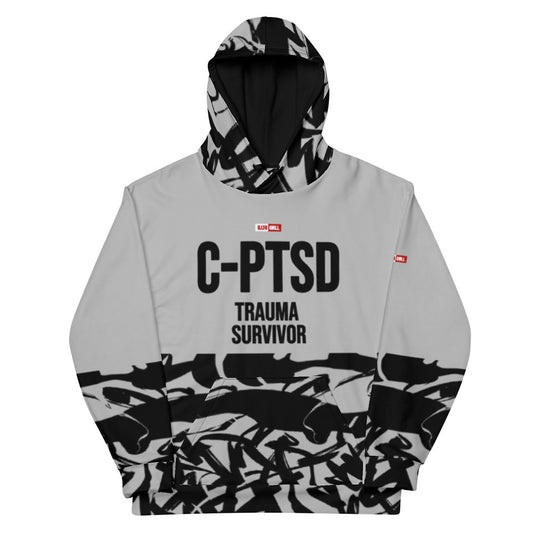 ILLTOCHILL CPTSD awareness Complex Post-Traumatic Stress disorder gift heavyweight Unisex Hoodie – Flat Front (Black)
