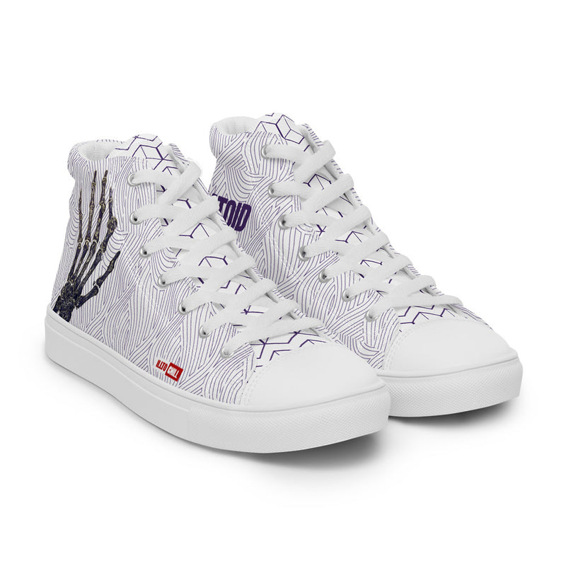 ILLTOCHILL RA awareness Rheumatoid Arthritis support gift Men’s high top canvas shoes – Flat Right Front