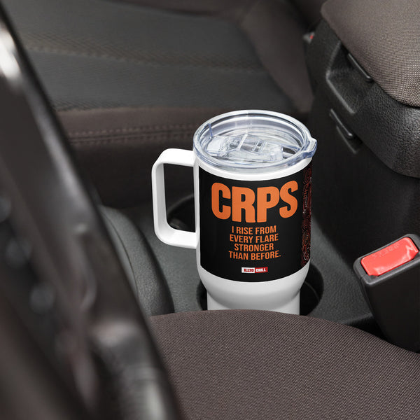 ILLTOCHILL CRPS Awareness and support gift Travel mug with a handle – Lifestyle Right
