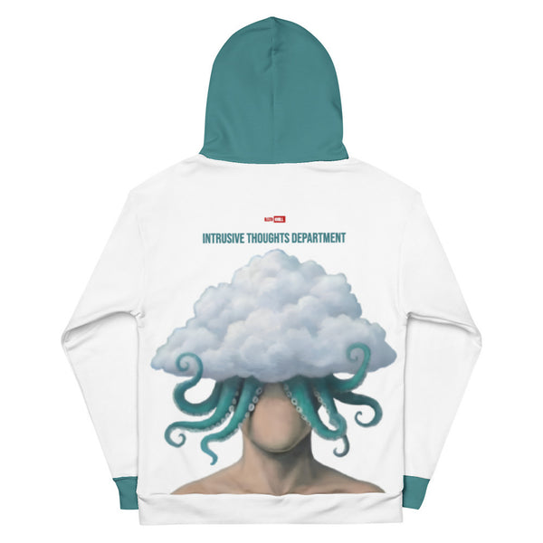 ILLTOCHILL OCD Support Obsessive-Compulsive Disorder gift heavyweight Unisex Hoodie – Flat Back (White)