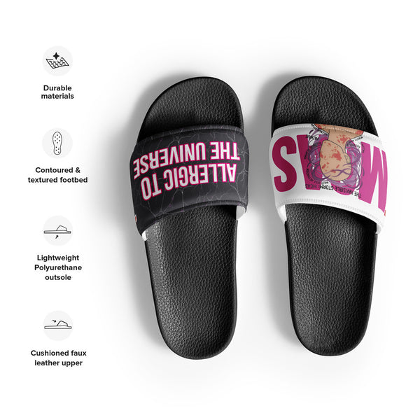 ILLTOCHILL MCAS Awareness Women's Slides – Product specs Front (Mcas Awareness Women's Slides)