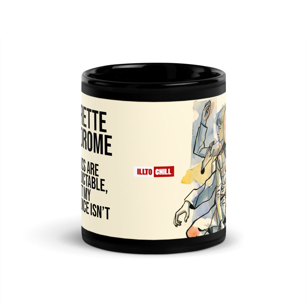 ILLTOCHILL Tourette syndrome awareness TS gift Black Glossy Mug – Flat Front
