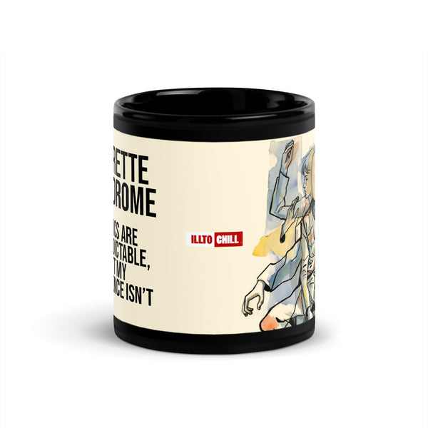 ILLTOCHILL Tourette syndrome awareness TS gift Black Glossy Mug – Flat Front