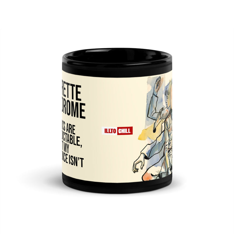 ILLTOCHILL Tourette syndrome awareness TS gift Black Glossy Mug – Flat Front