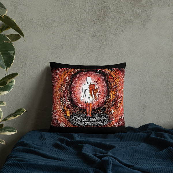 ILLTOCHILL CRPS Awareness Pillow – Lifestyle Front Lifestyle 8 (Black)