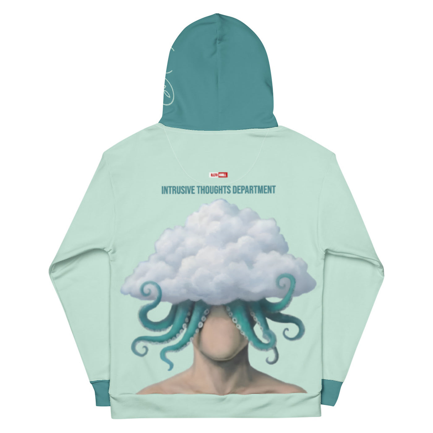 ILLTOCHILL ILLOCHILL OCD awareness Obsessive-Compulsive Disorder support gift Unisex cotton hoodie – Flat Back (White)