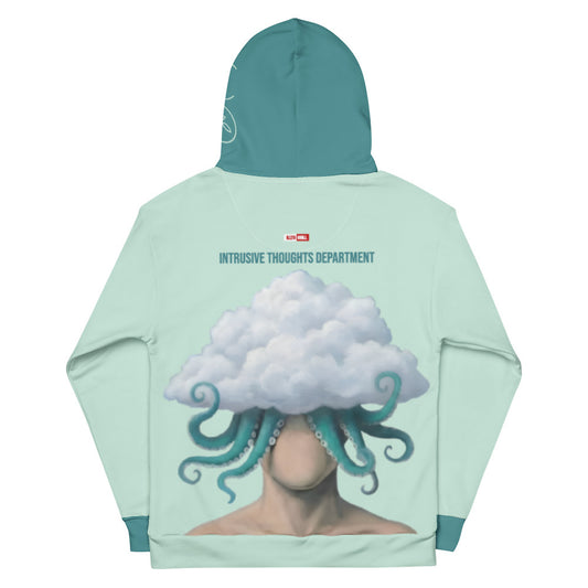 ILLTOCHILL ILLOCHILL OCD awareness Obsessive-Compulsive Disorder support gift Unisex cotton hoodie – Flat Back (White)