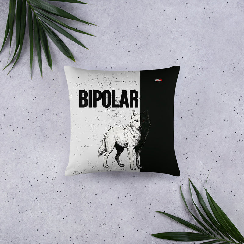 ILLTOCHILL Bipolar disorder gift Pillow – Flat Lifestyle Front (Black)