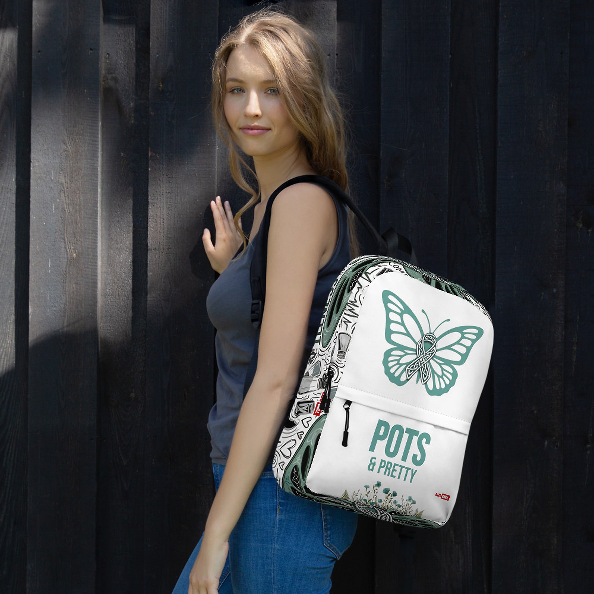 ILLTOCHILL POTS Awareness Backpack – Women's Lifestyle Right (Clear)