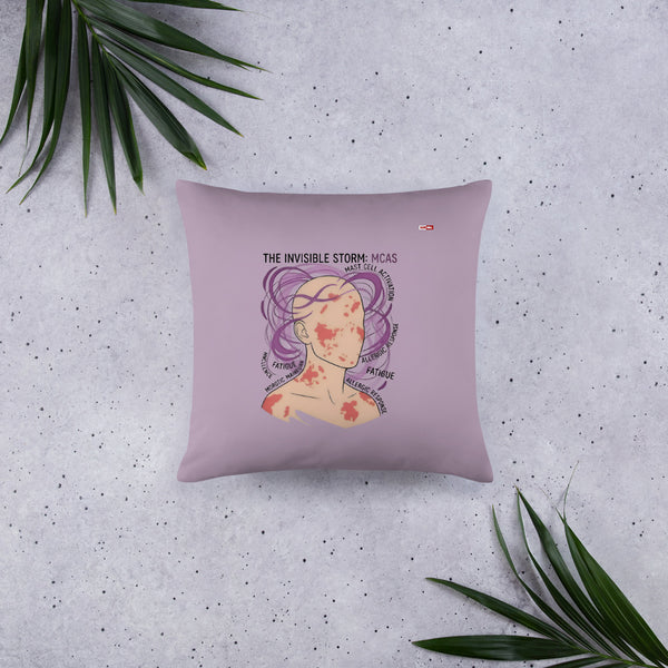 ILLTOCHILL MCAS Awareness Pillow – Flat Lifestyle Front (Black)