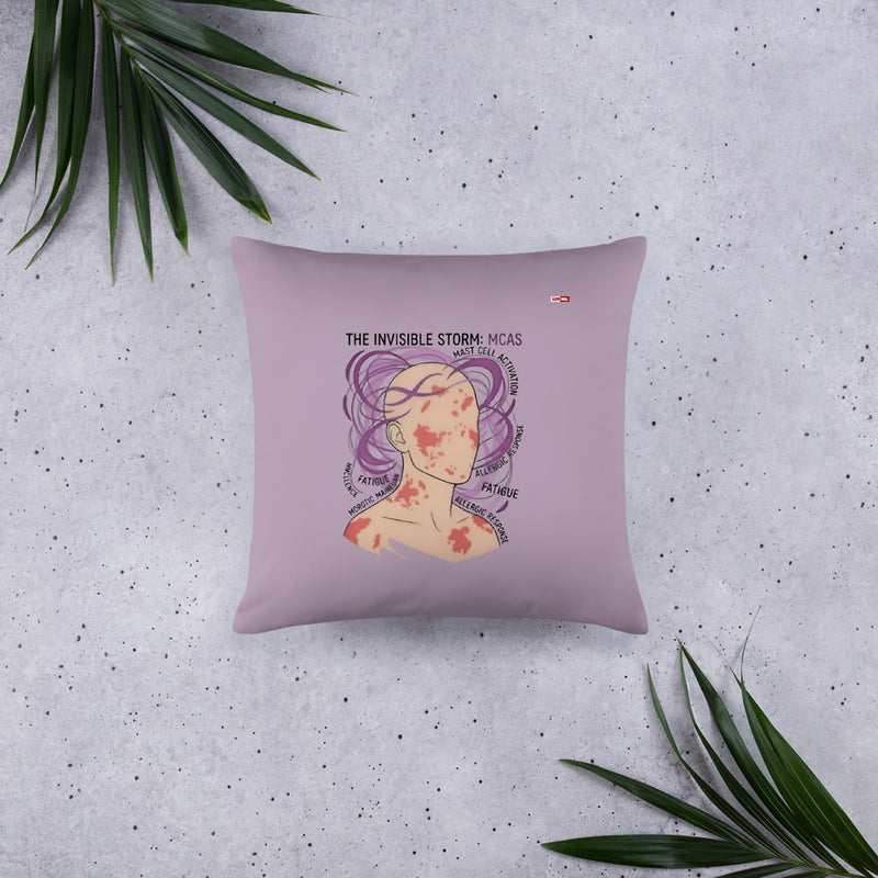 ILLTOCHILL MCAS Awareness Pillow – Flat Lifestyle Front (Black)