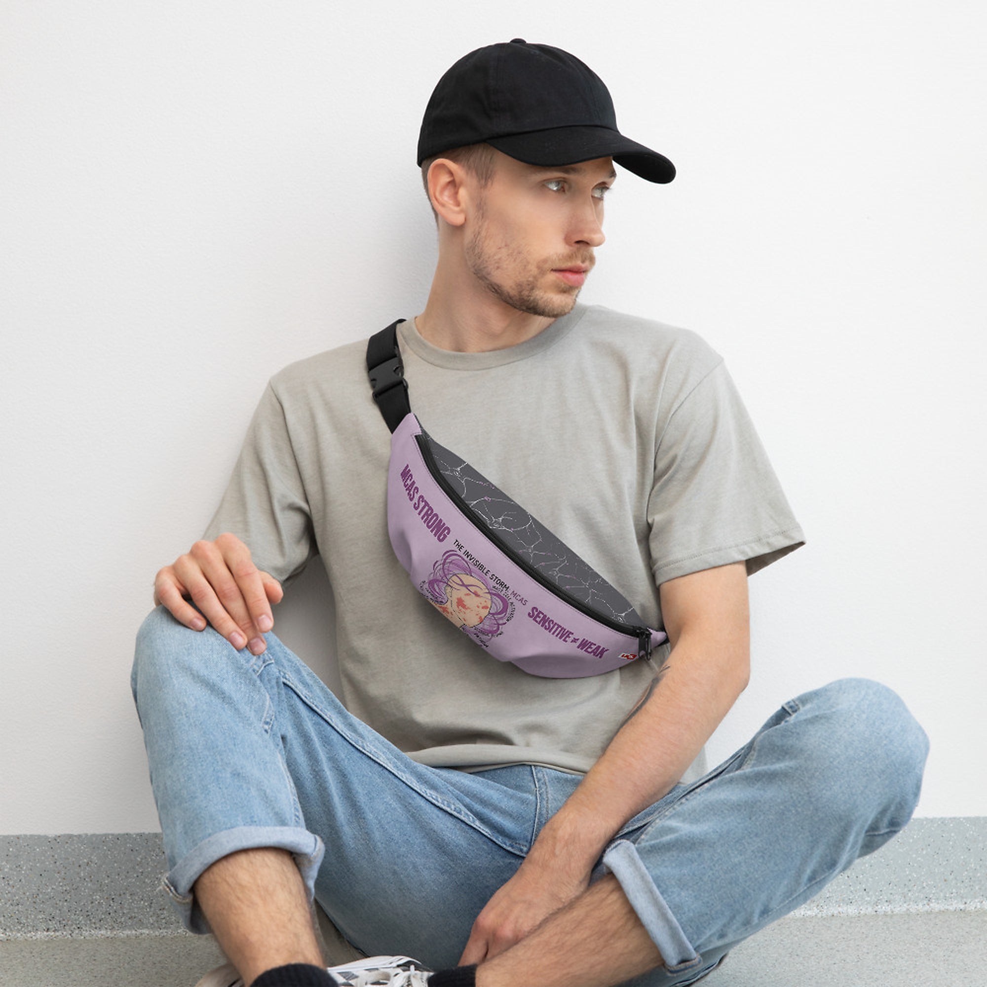 ILLTOCHILL MCAS Awareness Fanny Pack – Men's Lifestyle Front (Black)