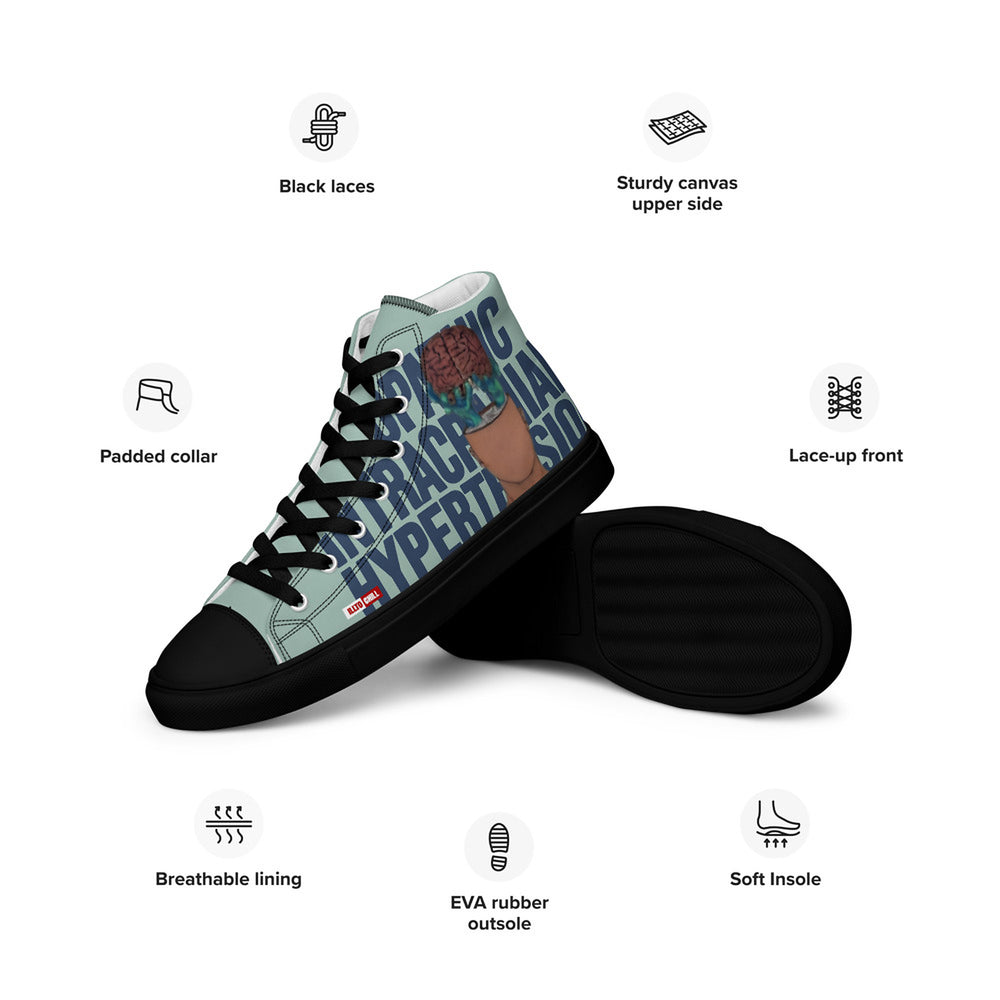 ILLTOCHILL IIH Awareness Women's High Top Shoes – Product specs Left (Iih Awareness Women's High Top Shoes)