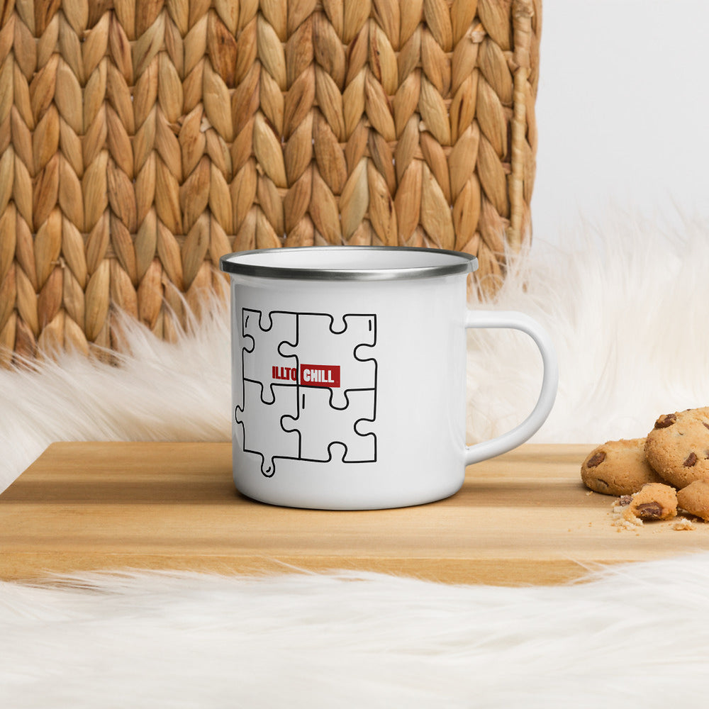 ILLTOCHILL Autism awareness neurodiversity gift Enamel Mug – Lifestyle 4 Right
