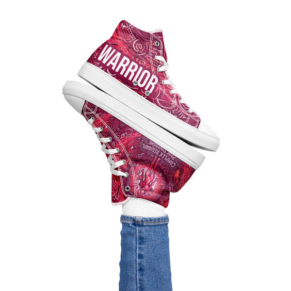 ILLTOCHILL CRPS Awareness gift women’s high top canvas shoes – Women's Lifestyle 2 Left