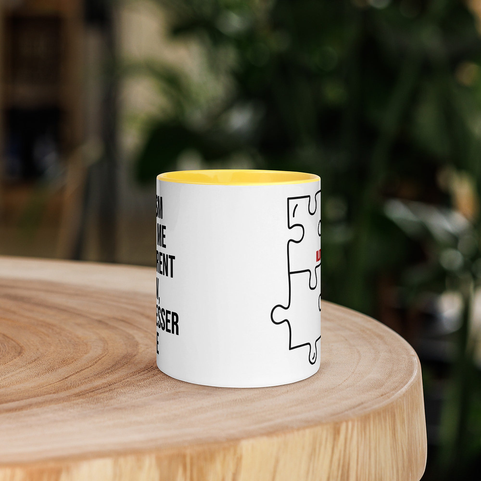 ILLTOCHILL Autism awareness neurodiversity gift Mug with Color Inside – Lifestyle 5 Front