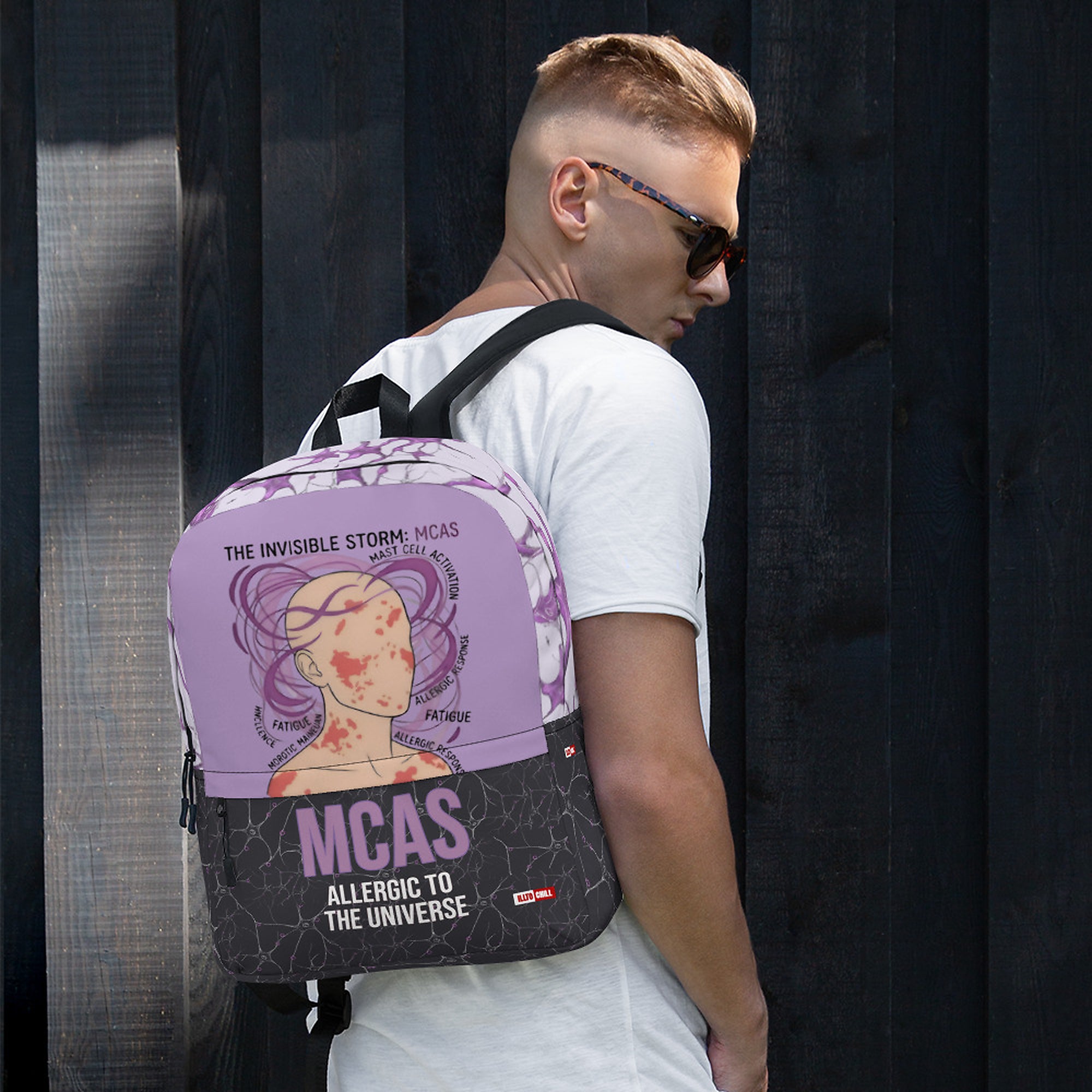 ILLTOCHILL MCAS Awareness Backpack – Men's Lifestyle Front (Black)