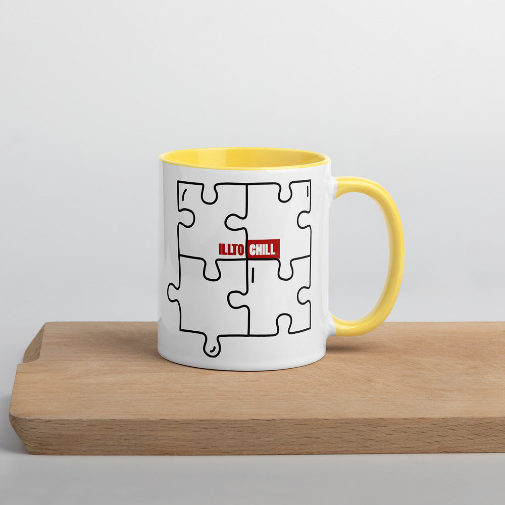 ILLTOCHILL Autism awareness neurodiversity gift  Mug with Color Inside – Lifestyle Right