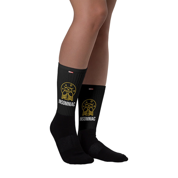 ILLTOCHILL Insomnia Night Owl Socks – On Model Right