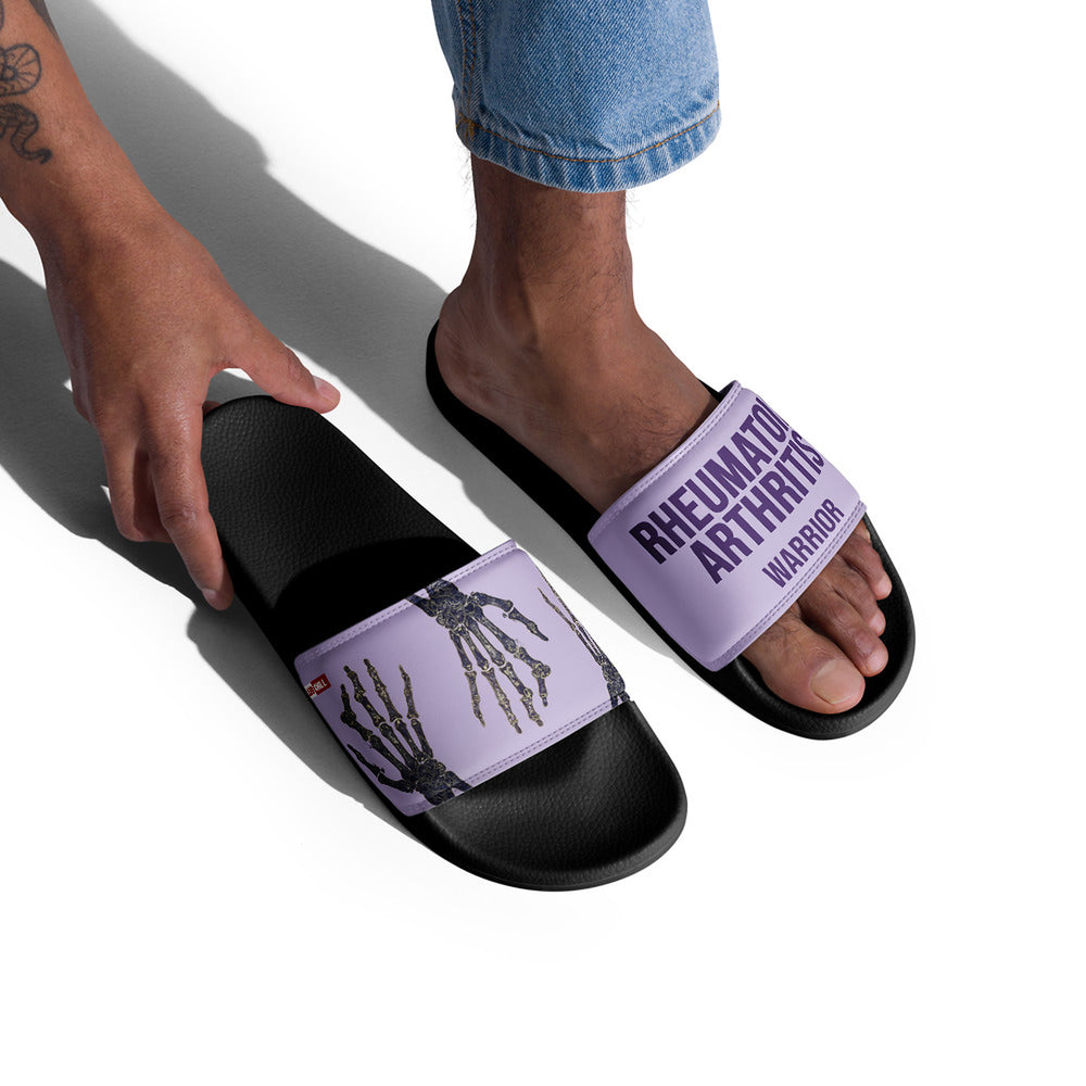 ILLTOCHILL RA Awareness Men's Slides – Men's Lifestyle 2 Right Front (Ra Awareness Men's Slides)