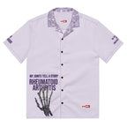 ILLTOCHILL RA awareness Rheumatoid Arthritis support Unisex button shirt – Flat Front (Black)