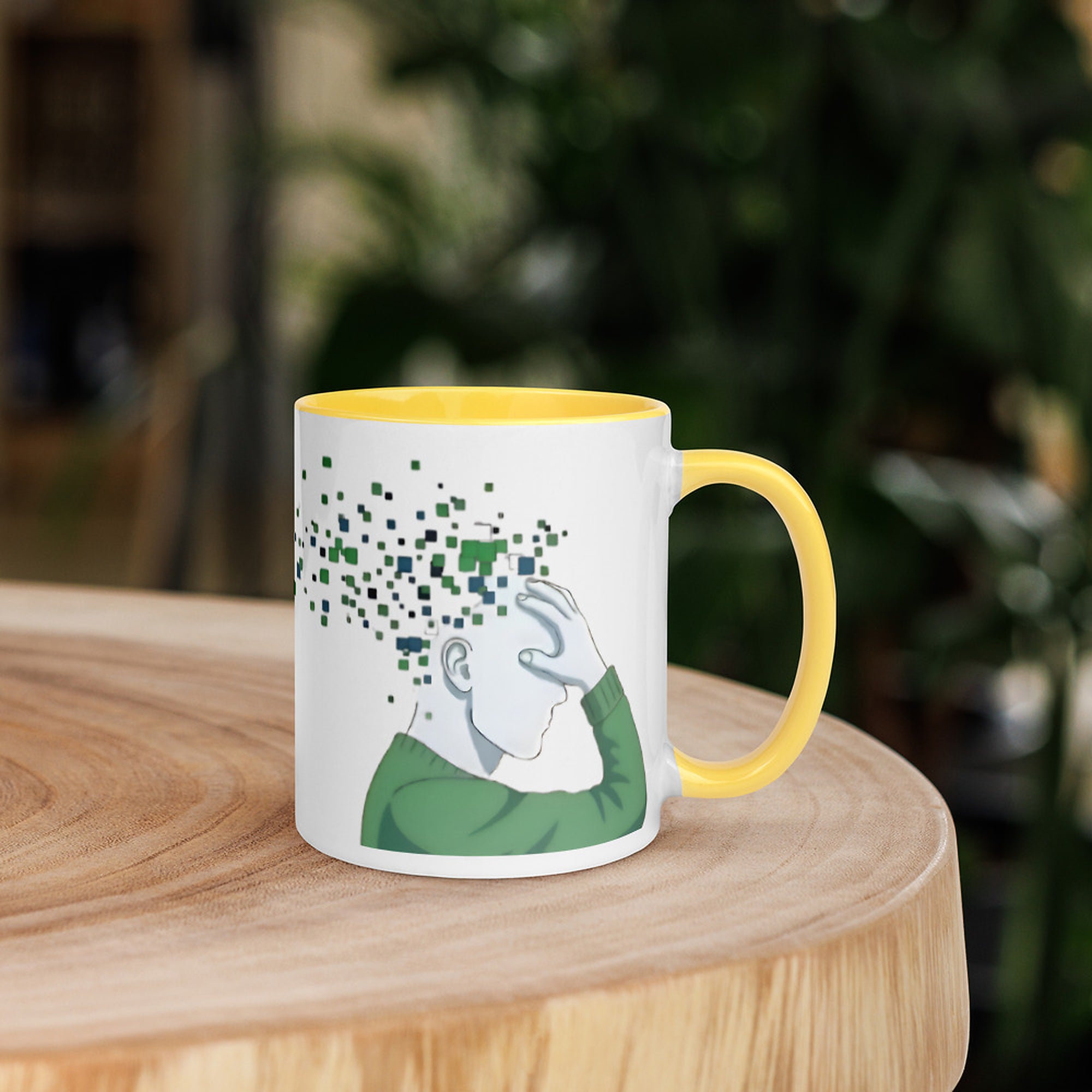 Inside Chaos Outside Calm TBI Accent Mug ILLTOCHILL Contrast Style