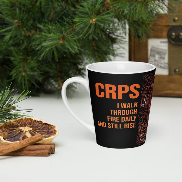 ILLTOCHILL CRPS Awareness and support gift Latte mug – Lifestyle 3 Left