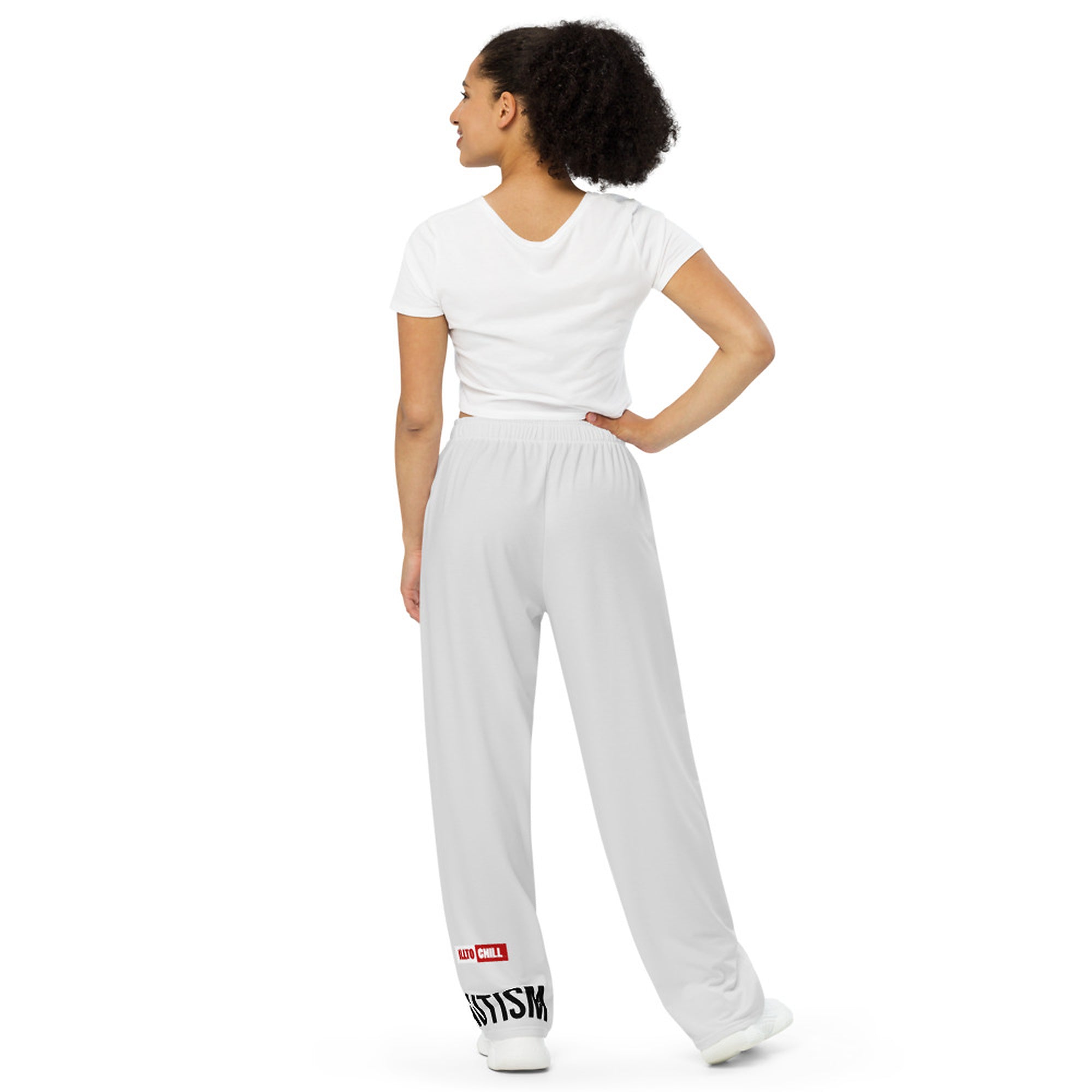 ILLTOCHILL Autism Awareness Pants – Women's Back (White)