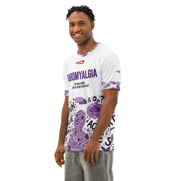 ILLTOCHILL Fibromyalgia Support T-Shirt – Men's Left Front (White)