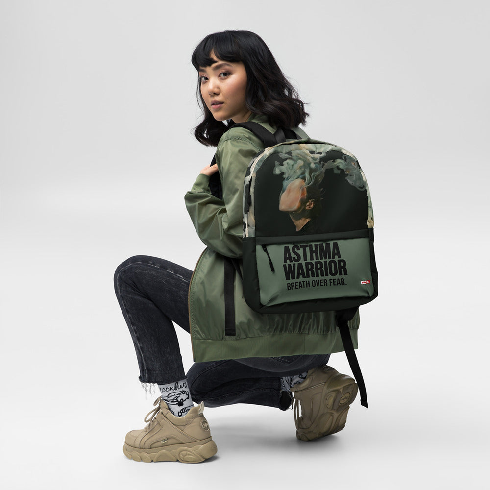 ILLTOCHILL Asthma Support Backpack – Women's Front (Black)