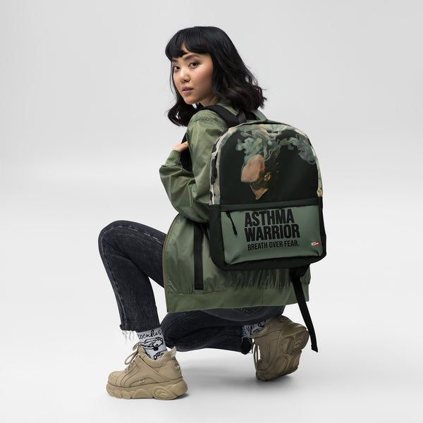 ILLTOCHILL Asthma Support Backpack – Women's Front (Black)