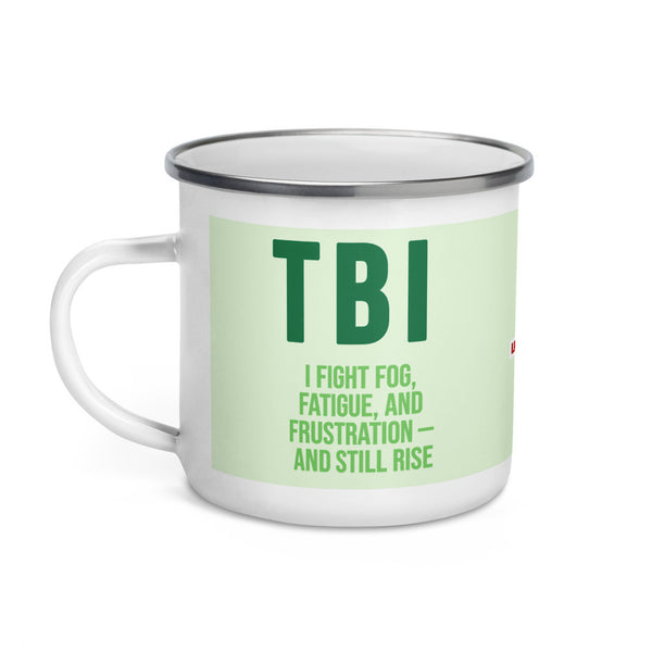 ILLTOCHILL TBI Traumatic brain injury support gift Enamel Mug – Default Left