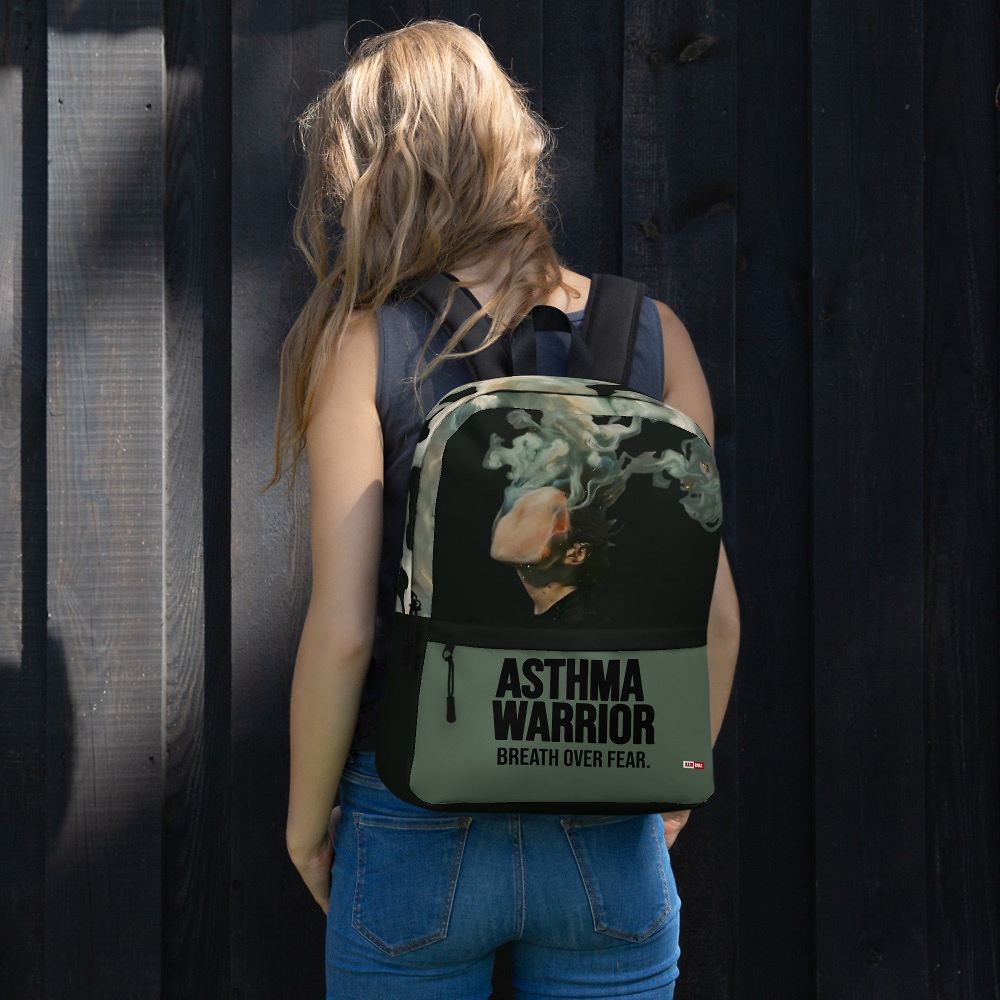 ILLTOCHILL Asthma Support Backpack – Women's Lifestyle Front (Black)