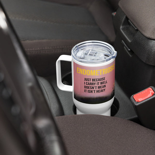 ILLTOCHILL Endometriosis awareness Endo warrior gift Travel mug with a handle – Lifestyle Right