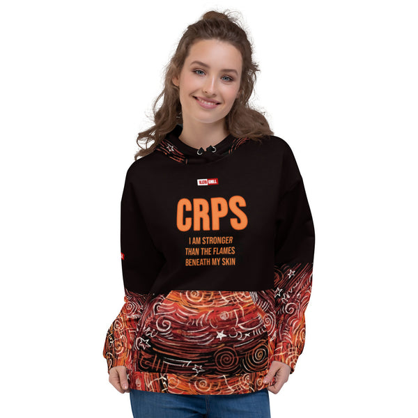 ILLTOCHILL CRPS Awareness gift heavyweight Unisex Hoodie – Women's Front (Black)